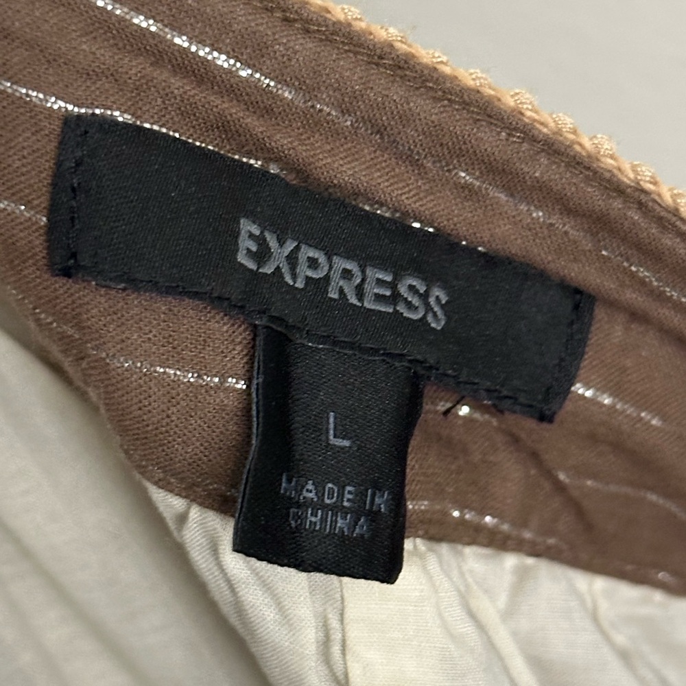 Express Brown A-Line Skirt with Tan Waistband - Picture 4 of 4